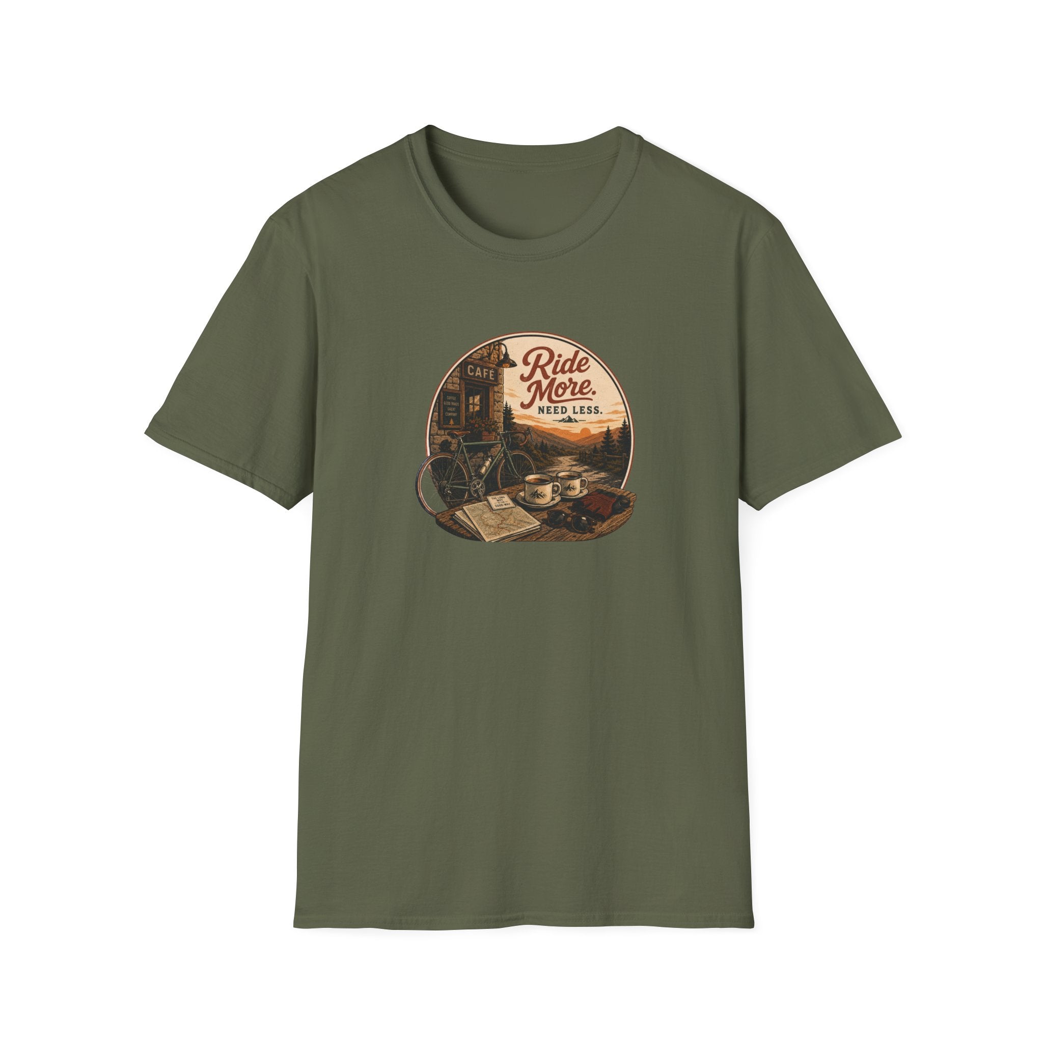 Ride More Need Less Color T-Shirt