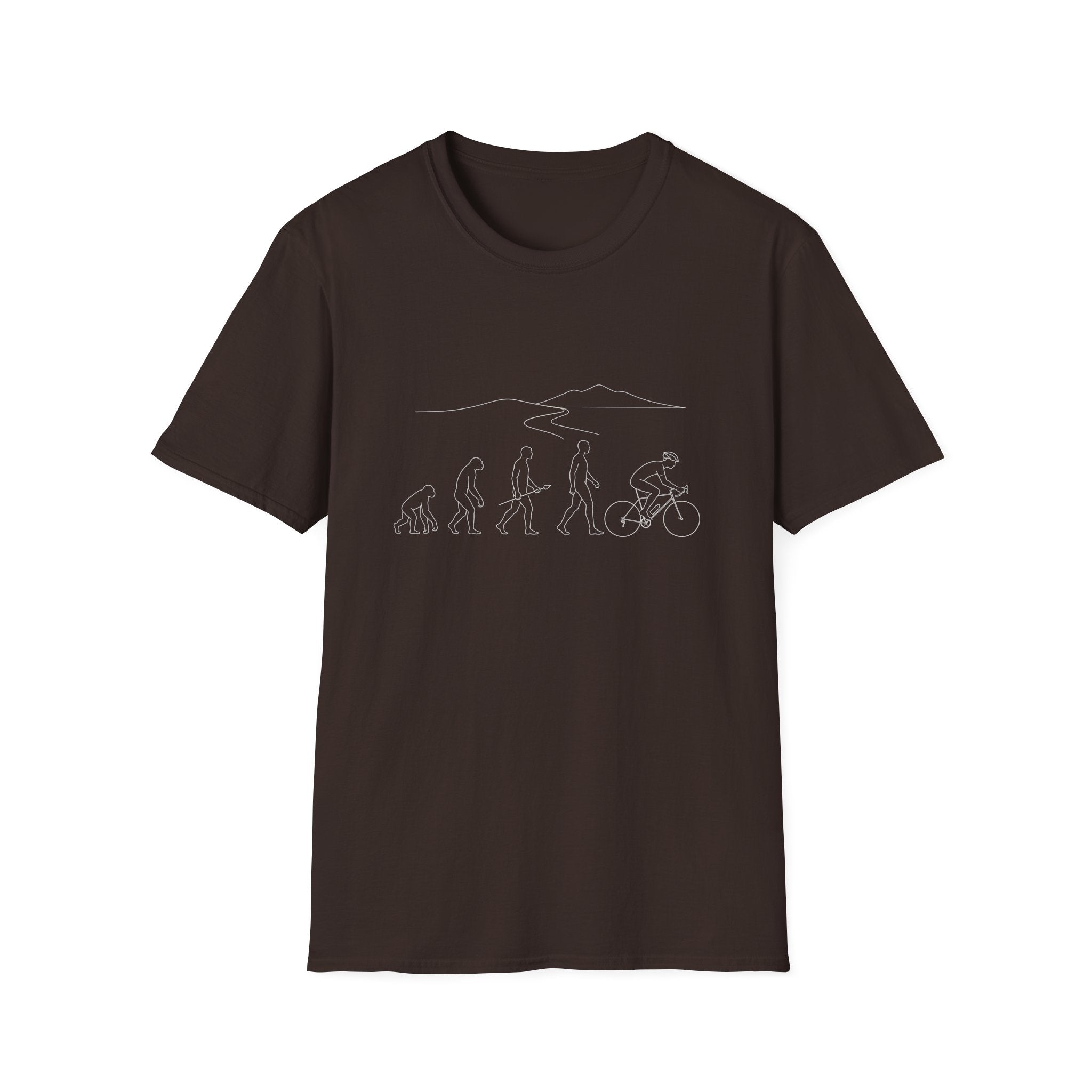 Evolution no Text Mountains T-Shirt