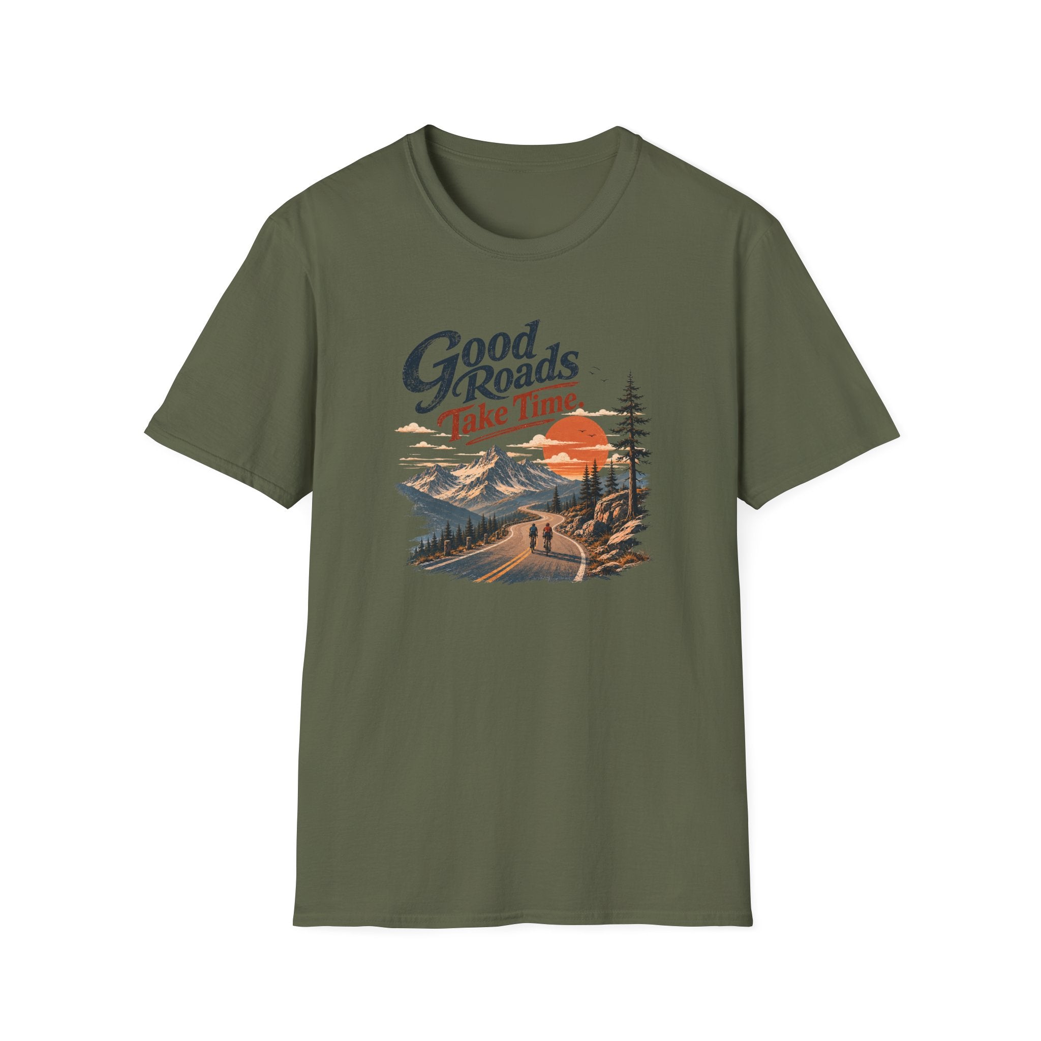 Good Roads Take Time dark/light T-Shirt