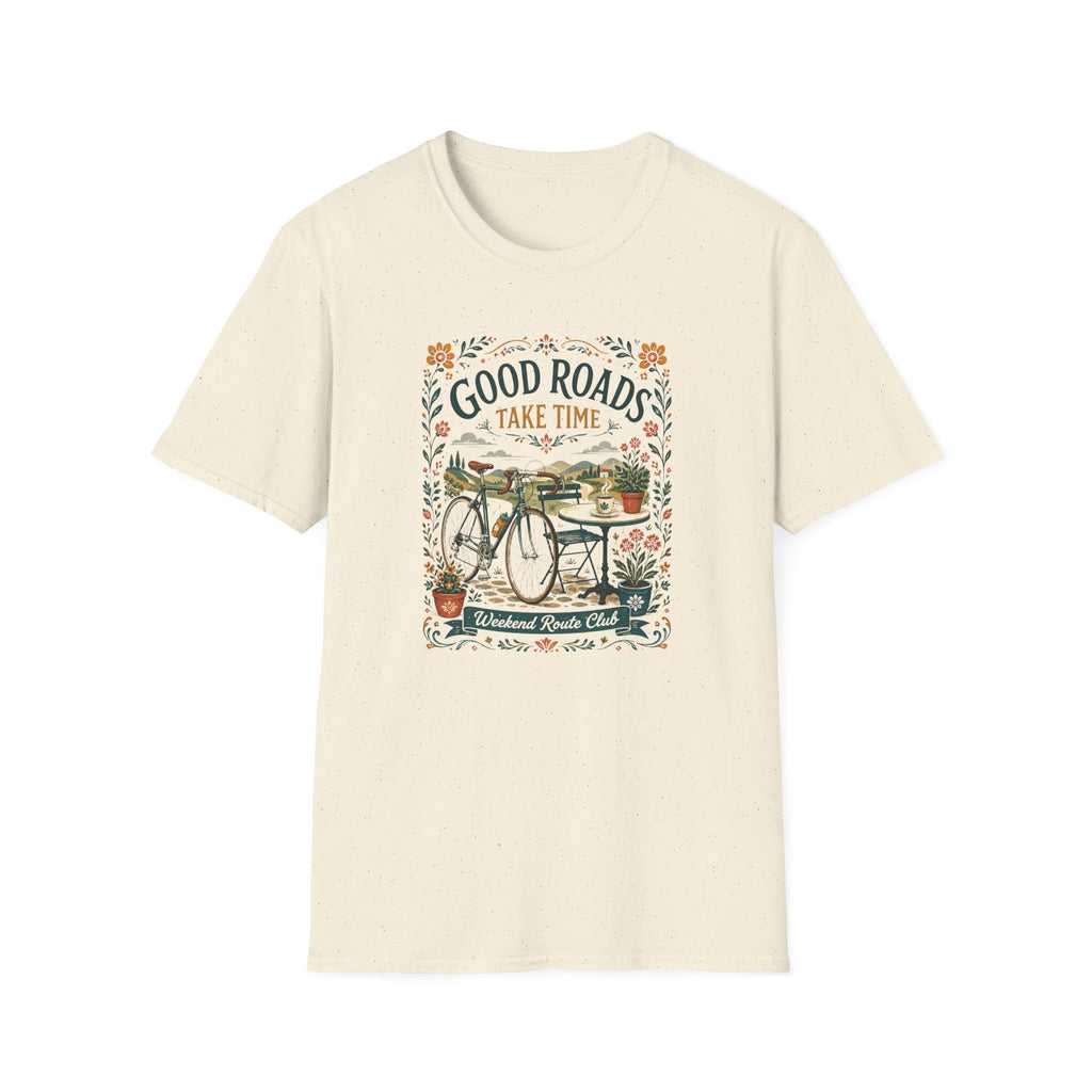Good Roads Take Time Folk Style T-Shirt